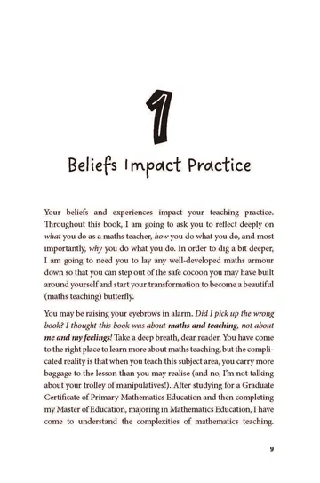 First page of Chapter 1, Beliefs Impact Practice